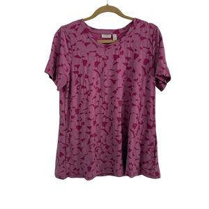 LOGO by Lori Goldstein  Pink Short Sleeve Tee